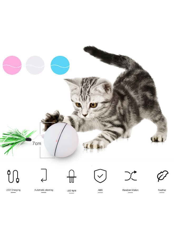NIBEMINENT Interactive Rolling Ball Toy For Cat Blue 8 x 7.5 8centimeter - Image 2
