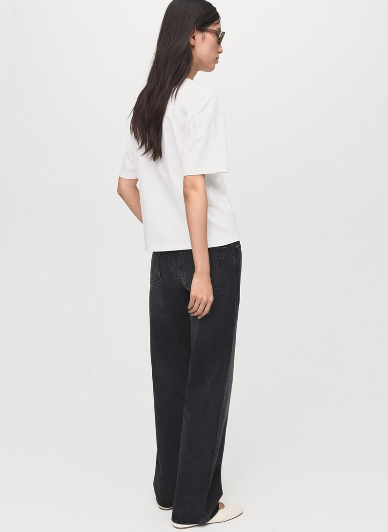 MANGO Floral-embroidered cotton t-shirt - Image 2