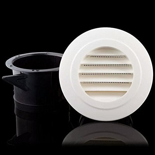 Generic OOPPEN 200mm Diameter Round Air Vent Grille Cover Louver Ventilation Cover in Premium ABS with Anti Insect Mesh for 8’’ ducting  - Image 2
