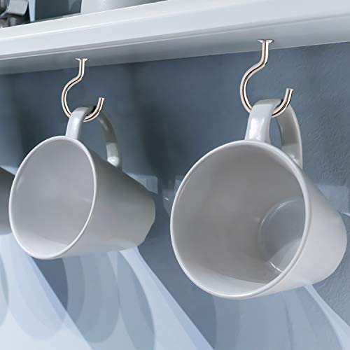 KUUQA 75 Pcs Multi-Size Nickel Plated Metal Ceiling Hooks Screw Cup Hook Holder (Silver) - Image 4