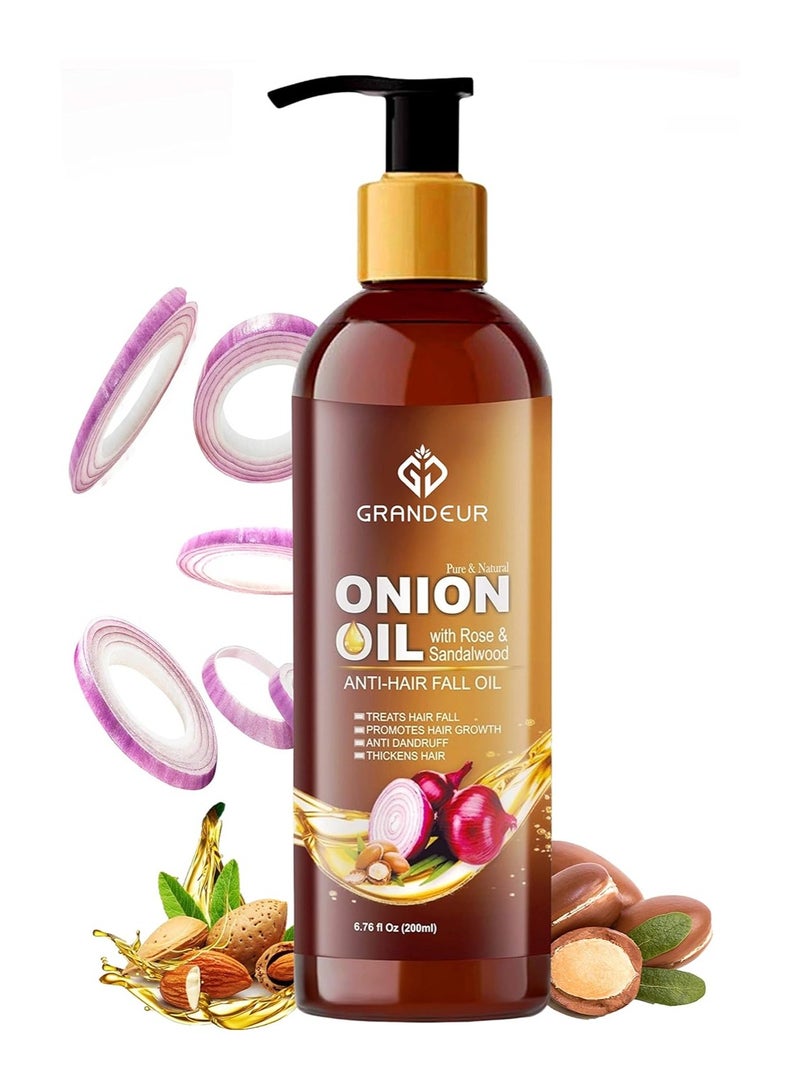 جراندور زيت شعر الحبة السوداء والبصل جراندور لنمو الشعر مع البصل 200 مل - Image 1