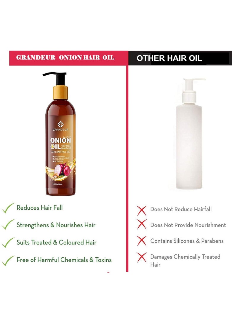 جراندور زيت شعر الحبة السوداء والبصل جراندور لنمو الشعر مع البصل 200 مل - Image 5