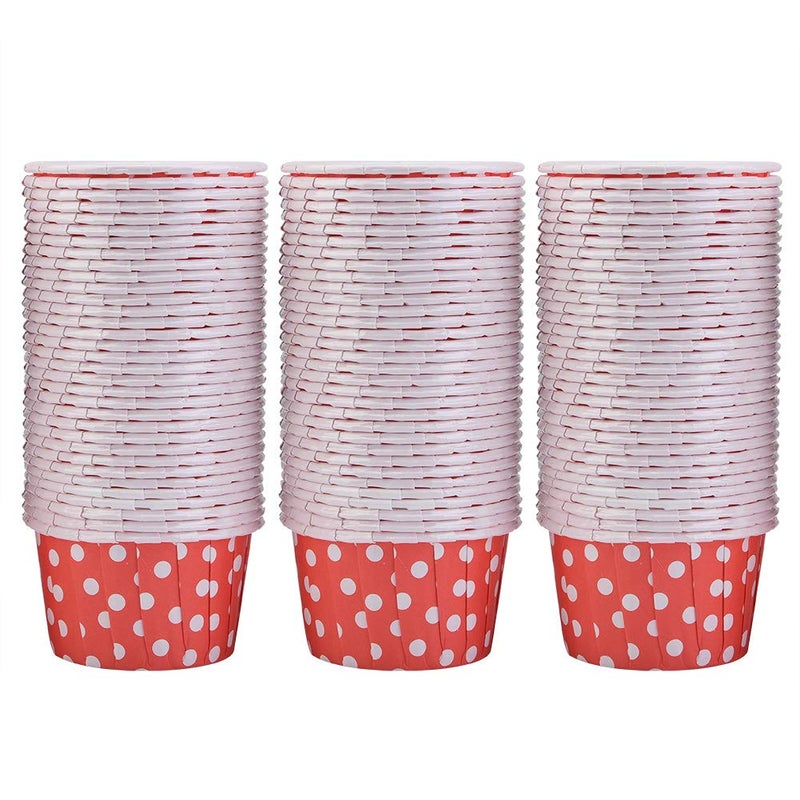 Red Wave Point Mini Cupcake Liners 100 Food Grade Baking Cups Muffin Cases - Image 2