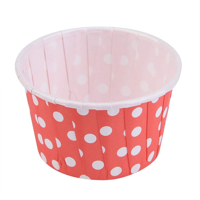 Red Wave Point Mini Cupcake Liners 100 Food Grade Baking Cups Muffin Cases - Image 5