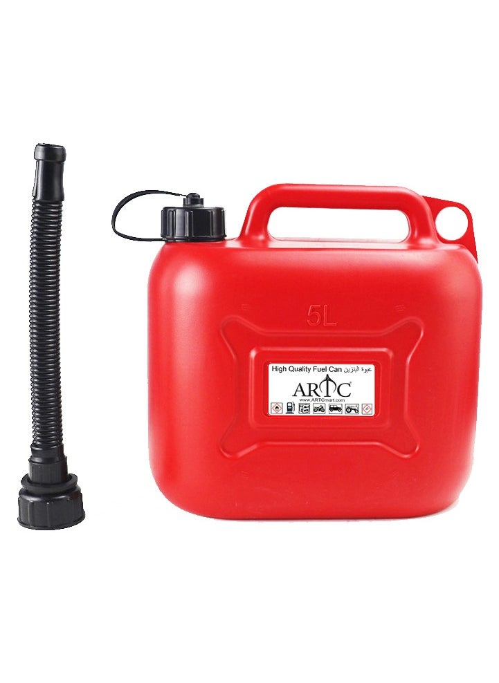 ARTC ARTC Heavy Duty Petrol, Oil, Diesel Container And Fuel Jerry Can And Storage Tank, Red, 5 Liter  - Image 1