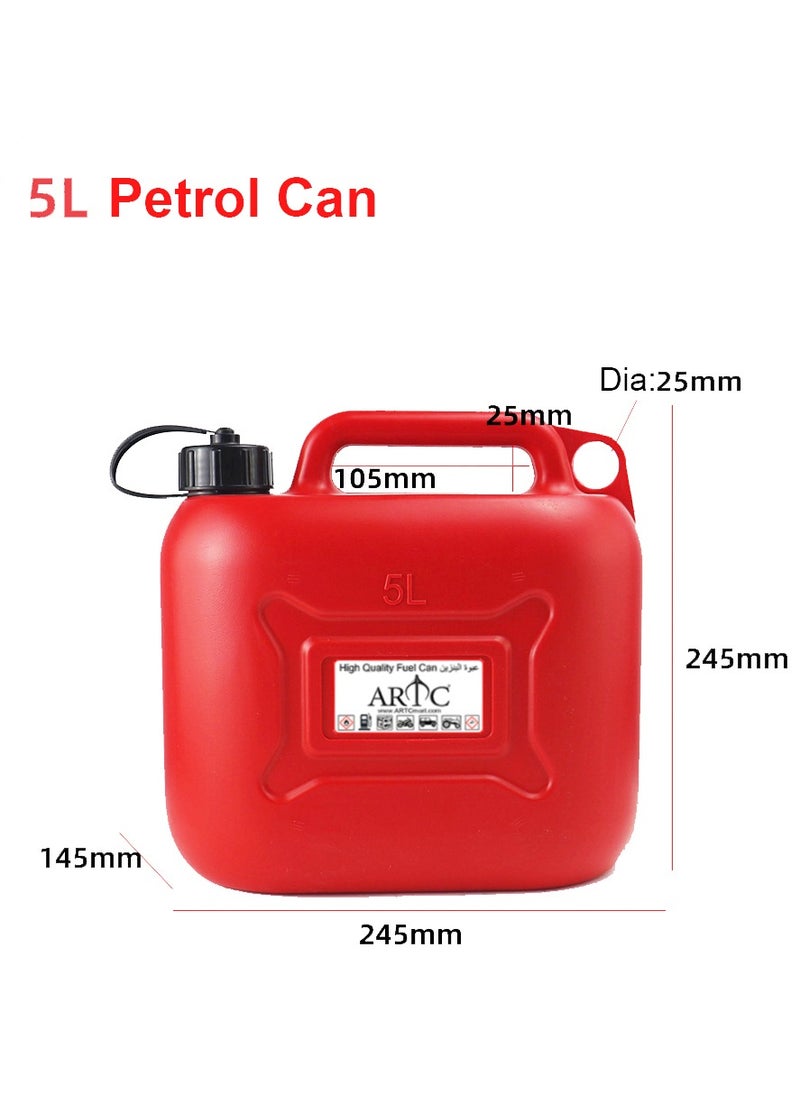 ARTC ARTC Heavy Duty Petrol, Oil, Diesel Container And Fuel Jerry Can And Storage Tank, Red, 5 Liter  - Image 2