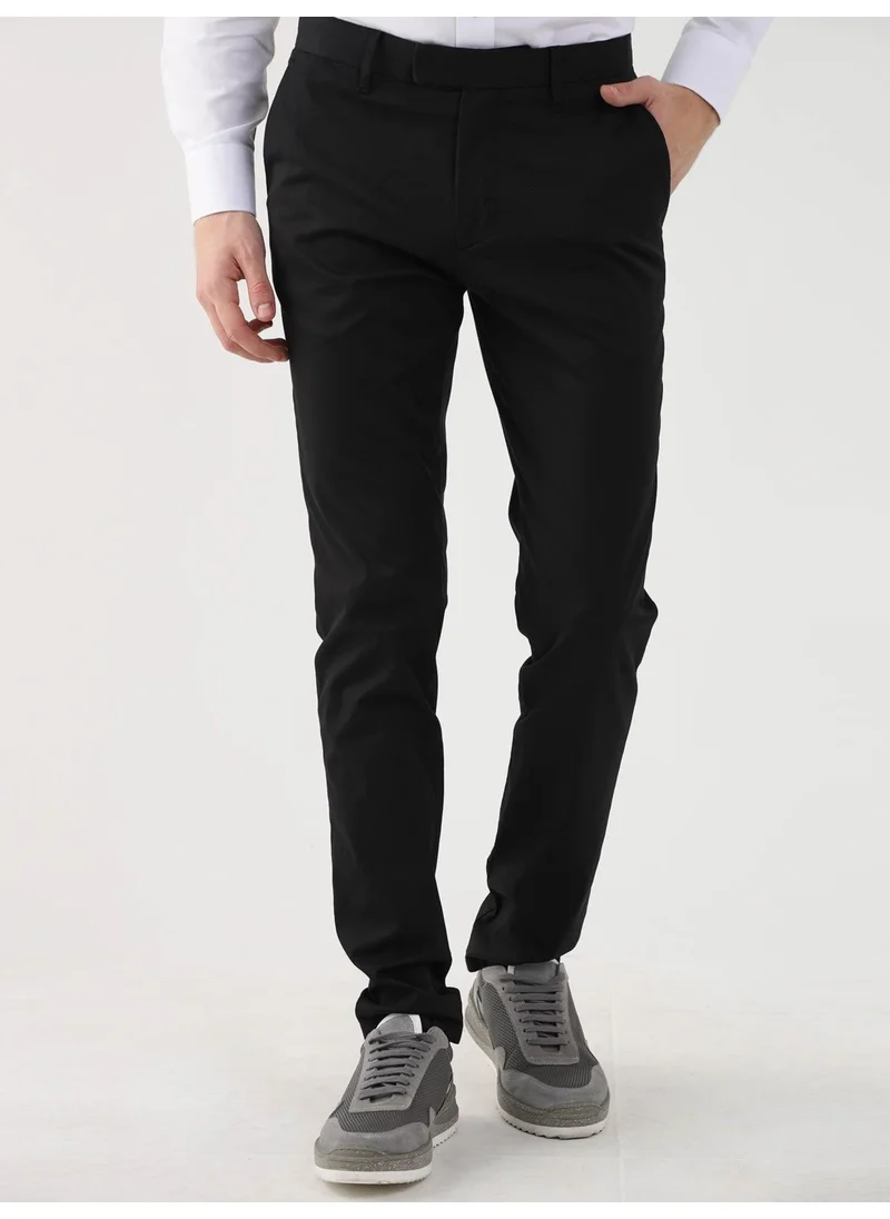Dufy Black Men's Regular Fit Trousers