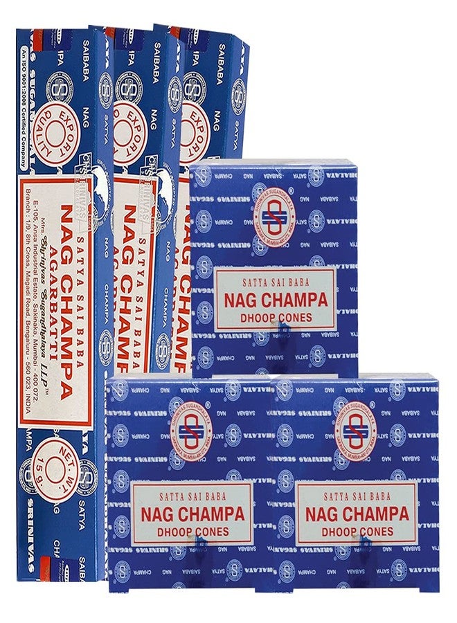 TRUMIRI Nag Champa Incense Sticks and Nagchampa Incense Cone Variety Pack Bundle Insence-Sticks Insence Insense Insiensos - Image 2