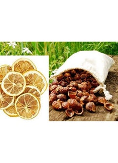 BSD Organics Soap Nuts Shells (Reetha Areetha Kunkudukaialu) & Dried Lemon 500 Gms (Free Pouch)  - Image 2