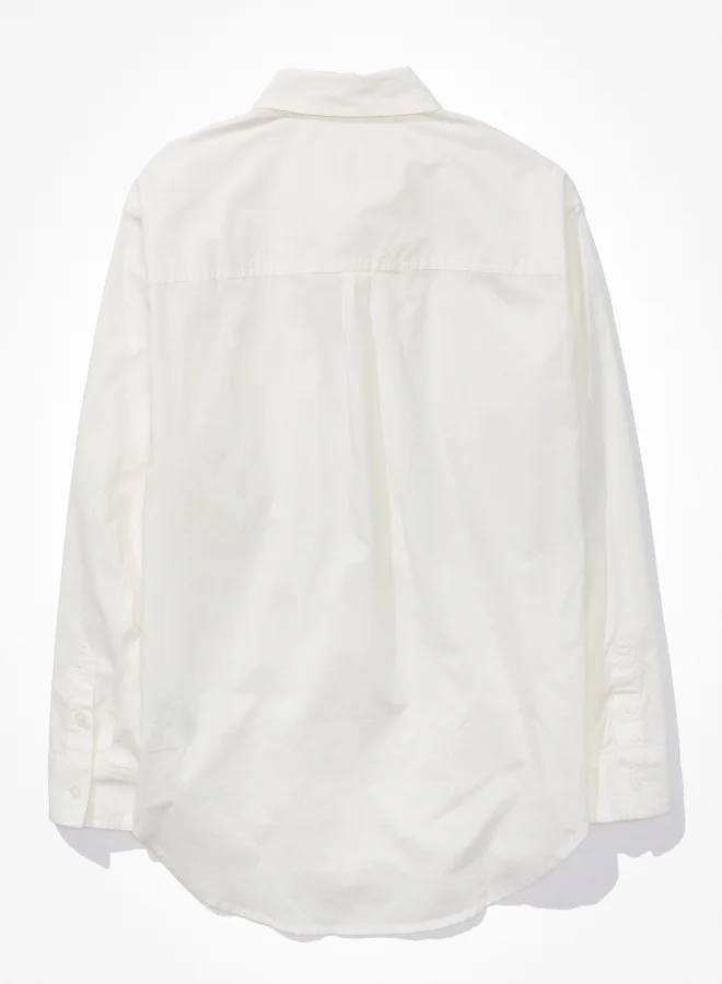American Eagle AE Oversized Oxford Button-Up Shirt