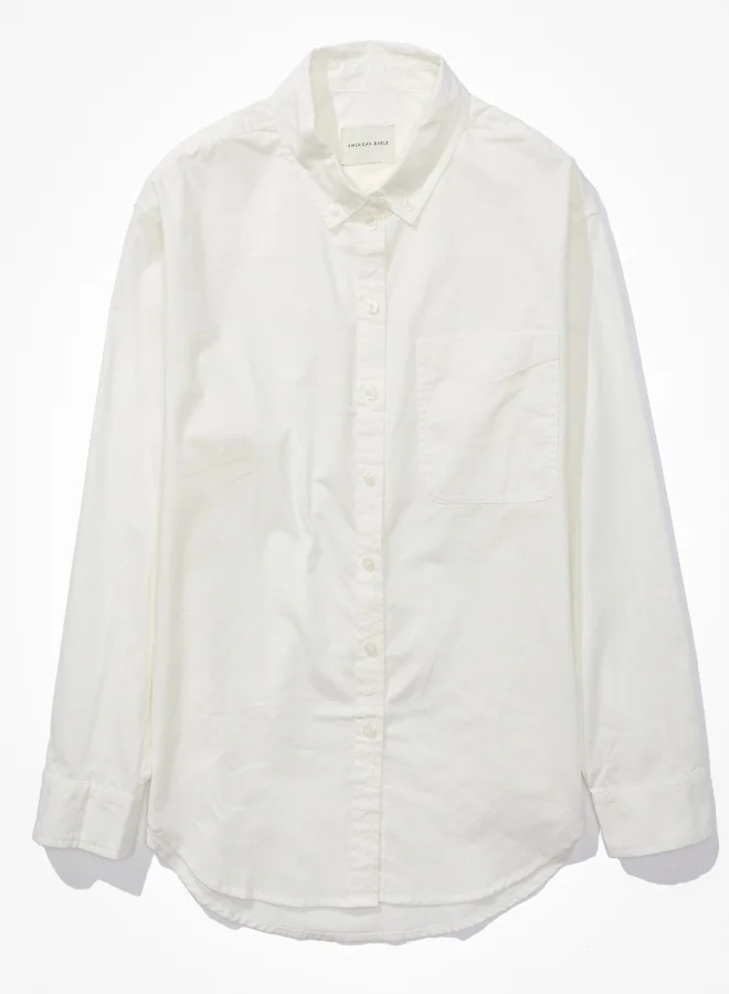 American Eagle AE Oversized Oxford Button-Up Shirt