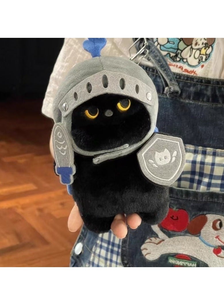 general Small Q version knight silly cat doll silly cat plush toy cute doll companion doll bag pendant birthday gift plush toy cute silly cartoon doll doll  - Image 3