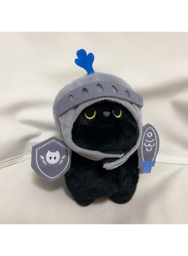general Small Q version knight silly cat doll silly cat plush toy cute doll companion doll bag pendant birthday gift plush toy cute silly cartoon doll doll  - Image 2