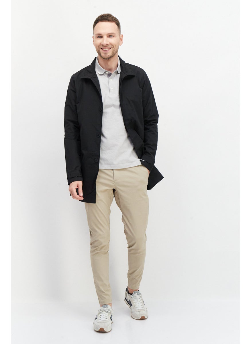 French Connection Men Mock Neck Plain Windbreaker, Black  - Image 2