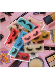 Excefore False Eyelashes, 20 Pairs Natural 3D Fluffy Lashes Pack Dramatic Thick Long Faux Mink Eyelashes Bulk Wispy Strip Fake Eyelashes  - Image 2
