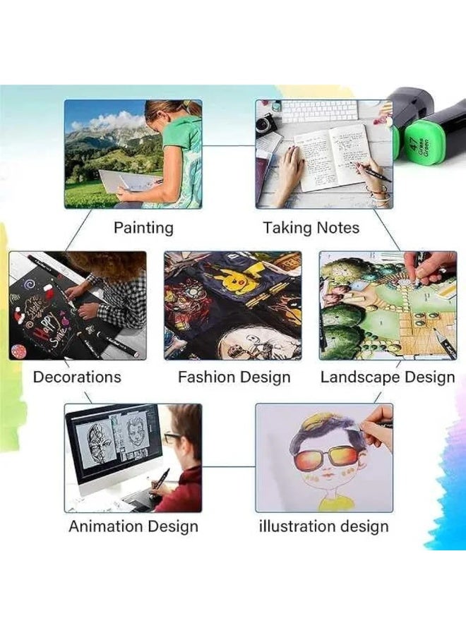 Dual-Tip Alcohol Marker Set – 36 Colors - Image 5