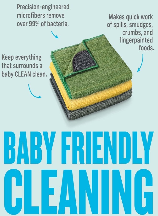 E-Cloth Baby Gear Cleaning Kit, Premium Microfiber Cloth, Ideal for Baby High Chairs, Cover, Car Seat, Booster Seat, Stroller, Nursery Toys, 100 Wash Promise - Image 2