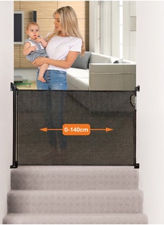 dreambaby Retractable Baby Safety Gate, Extra Wide And Tall Mesh Gate - Black  - Image 3