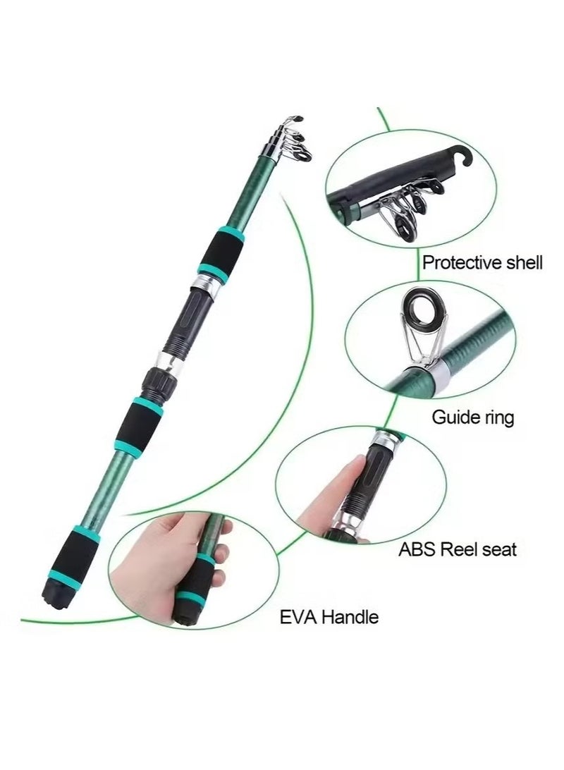 GMORO Fishing Pole Set Full Kits With Telescopic Fishing Rod And Spinning Reel Baits Hooks Travel Pole Set - Image 3