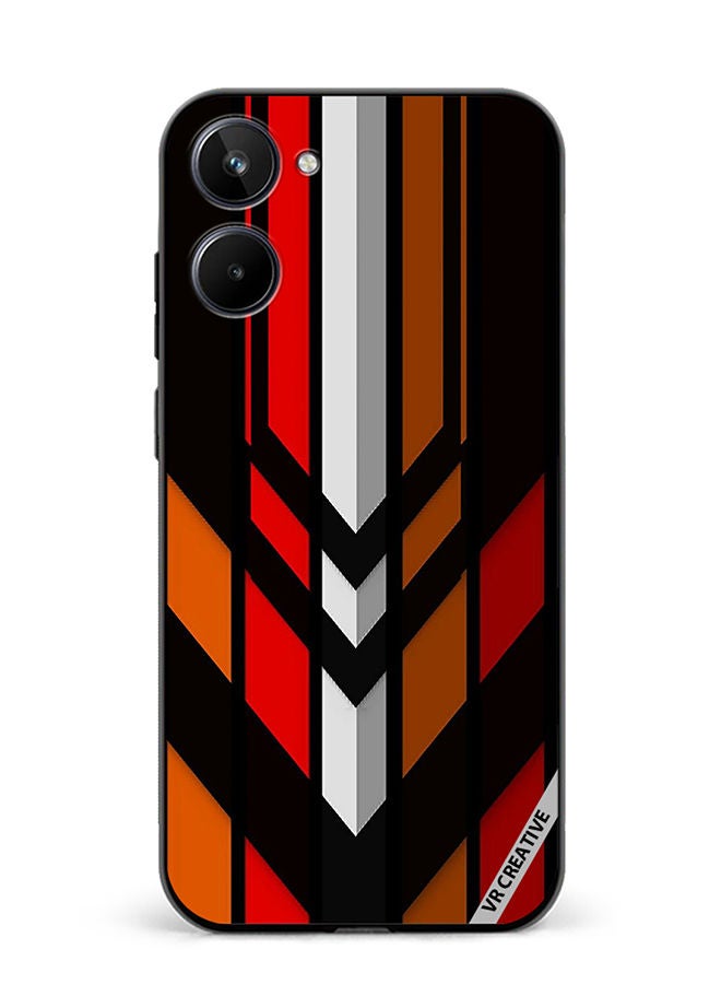 VR CREATIVE Protective Case Cover For Realme 10 Abstract Design Multicolour - Image 1