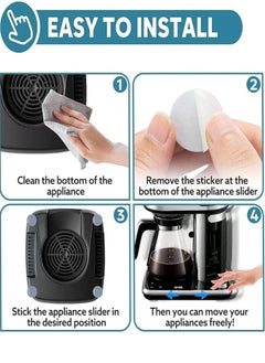 Generic Appliance Sliders for Kitchen Appliances, 24 Pack Self Stick Sliders Sliding Appliance Slider for Most Countertop Coffee Makers,Kitchen Aid,Air Fryers,Pressure Cooker,Blenders,Appliance Sliders for Kitchen Appliances, Easy to MovIing & Space Saving  - Image 3