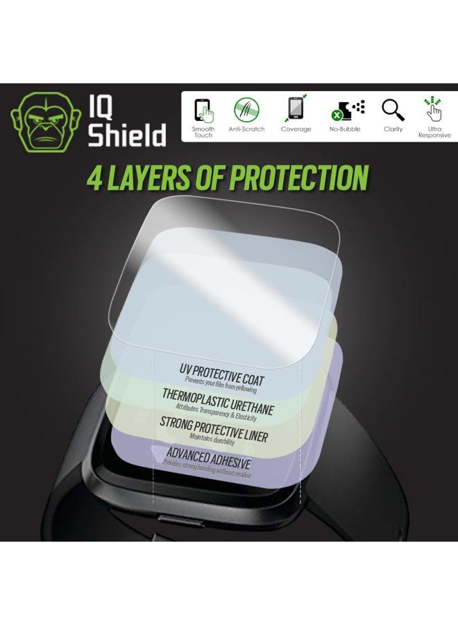 IQShield Screen Protector Compatible with Fitbit Versa 2 (6-Pack) Anti-Bubble Clear Film - Image 2