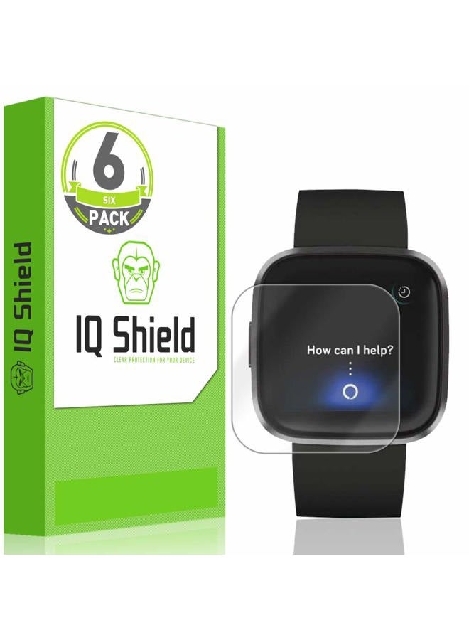 IQShield Screen Protector Compatible with Fitbit Versa 2 (6-Pack) Anti-Bubble Clear Film - Image 1