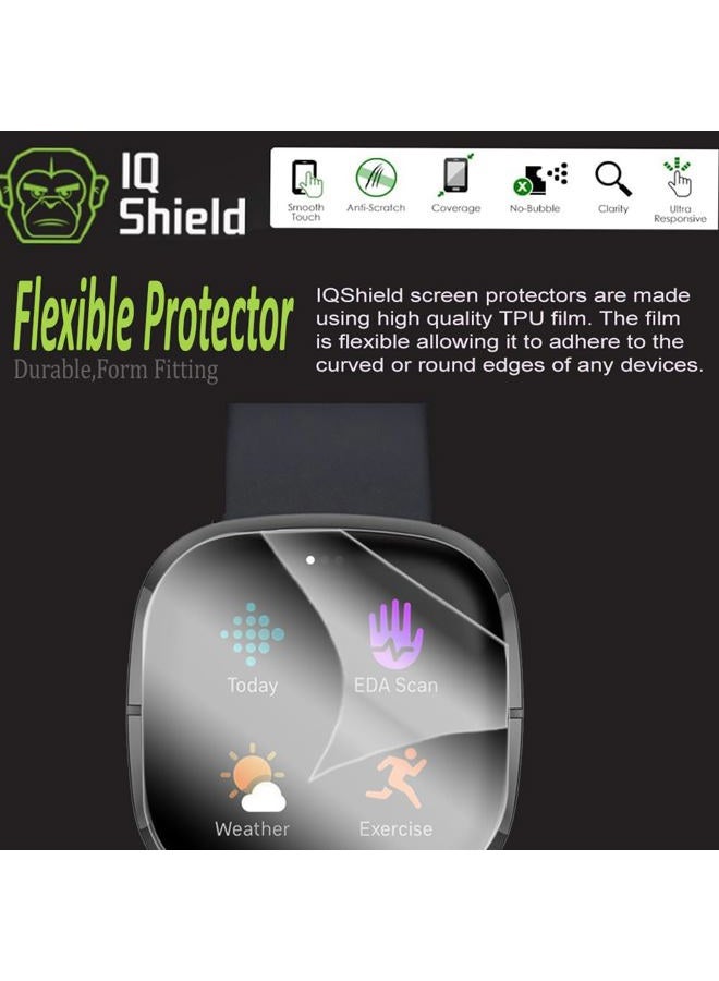 IQShield Screen Protector Compatible with Fitbit Versa 2 (6-Pack) Anti-Bubble Clear Film - Image 3