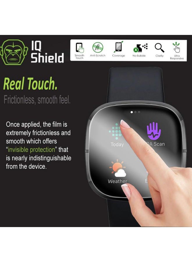 IQShield Screen Protector Compatible with Fitbit Versa 2 (6-Pack) Anti-Bubble Clear Film - Image 4