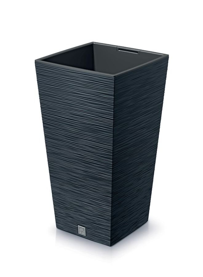 ديكور Furu Square Plastic Planter Black Height-75.5cm