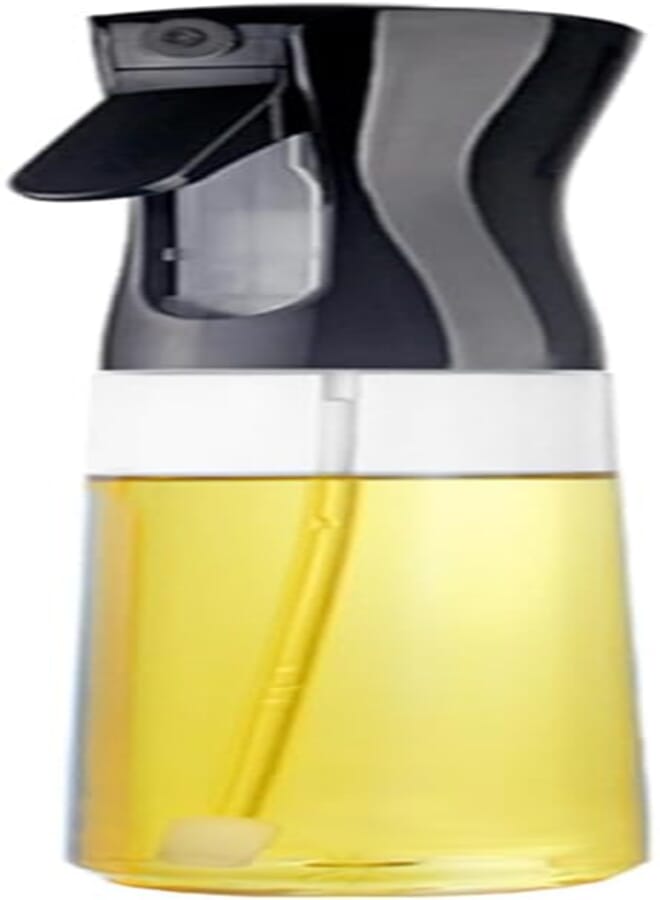 ECVV 300ml Oil Sprayer for Kitchen Cooking, Oil Dispenser Bottle Spray Mist, Olive Oil Mister Refillable, Used for Making Salad, Baking, Frying, BBQ, Spraying Vinegar Lime Juice Clear Black