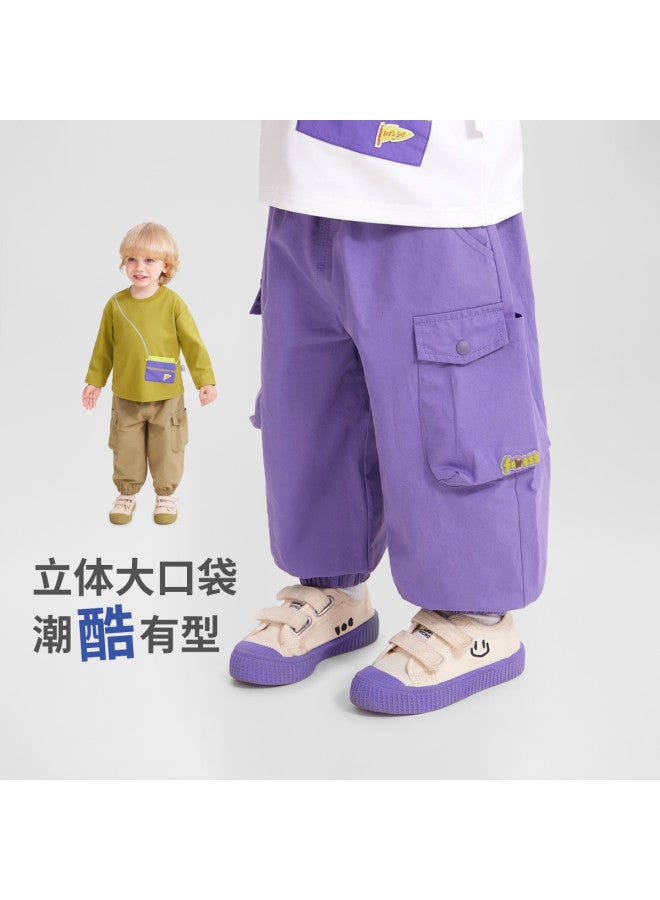 Boys' Multi-pocket Cargo Pants Spring/autumn Style Children's Long Pants Outdoor Casual Girls' - Image 3