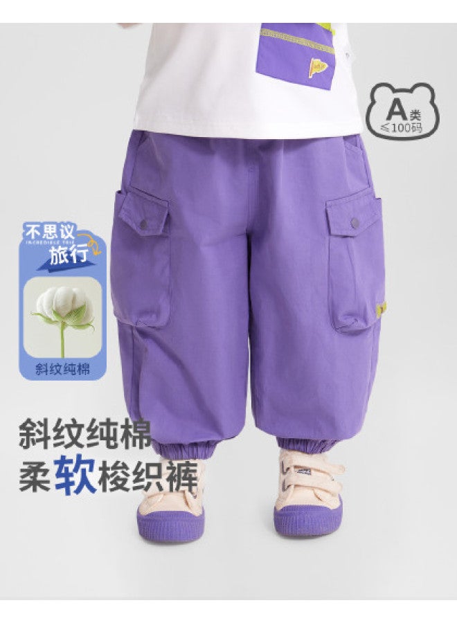 Boys' Multi-pocket Cargo Pants Spring/autumn Style Children's Long Pants Outdoor Casual Girls' - Image 1