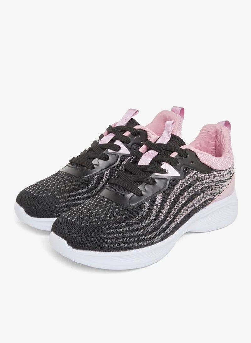 Styli Wave Print Detail Lace Up Sneakers - Image 2
