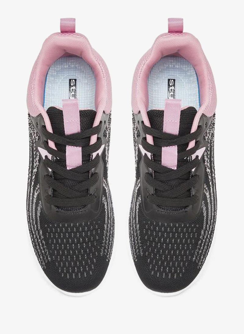 Styli Wave Print Detail Lace Up Sneakers - Image 5