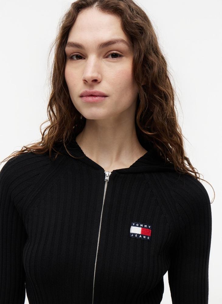 TOMMY JEANS Tommy Badge Slim Zip-Thru Cardigan - Image 3