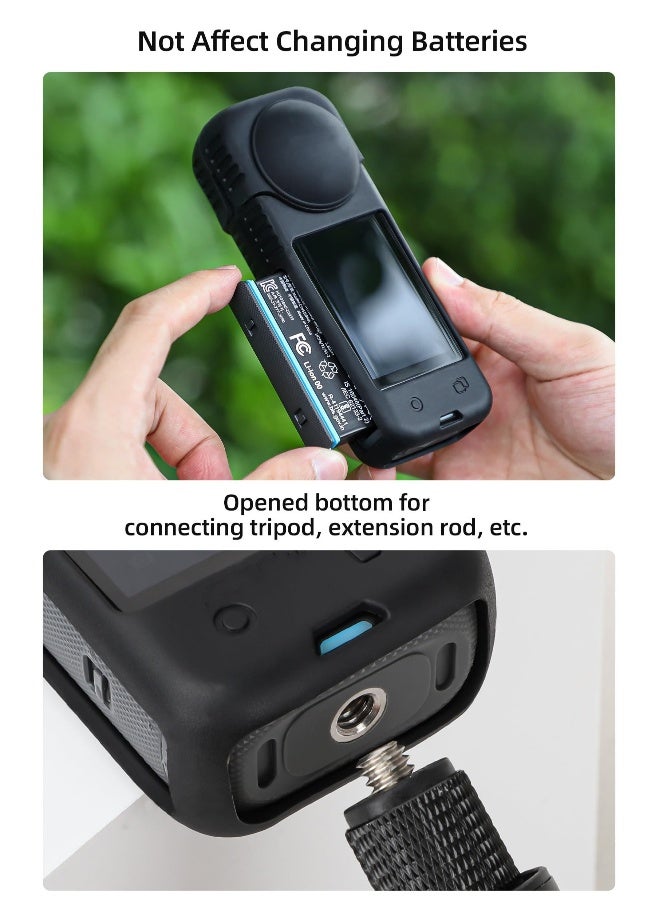 Silicone Protective Case for Insta360 X4 with Lens Cap, Anti-Fall Hand Strap, and Protective Cover for Enhanced Safety of Insta360 X4 Camera.  - Image 5