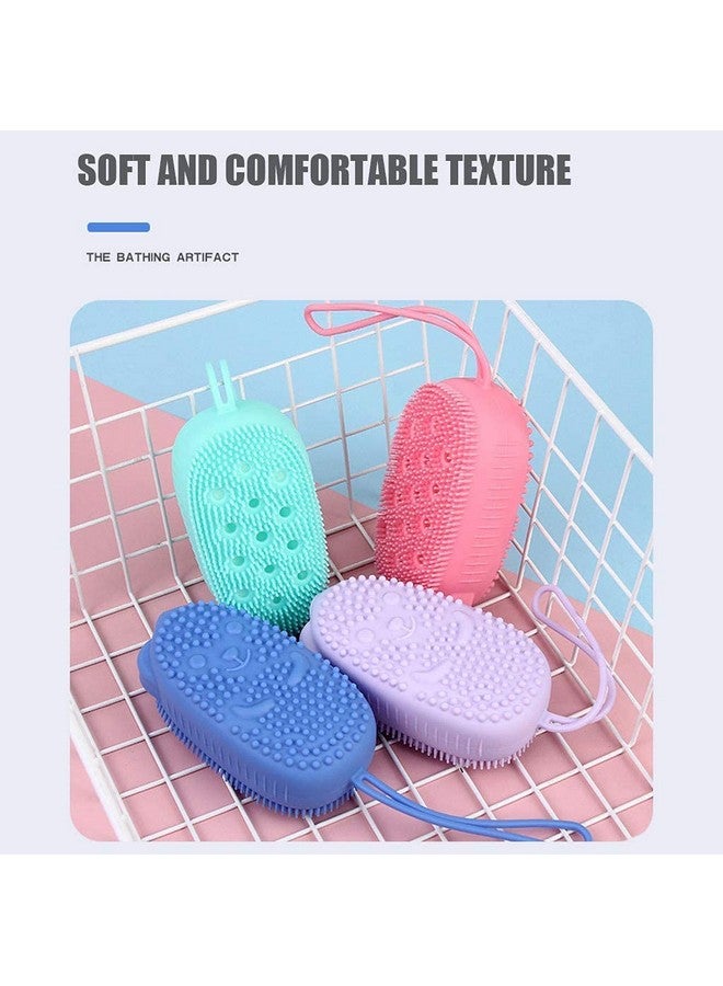 Avinya Bath Body Brush Silicone body scrubber Soft Bath Body Brush with Shampoo Dispenser - Skin Massage shower brush for men women kids unisex - Image 5