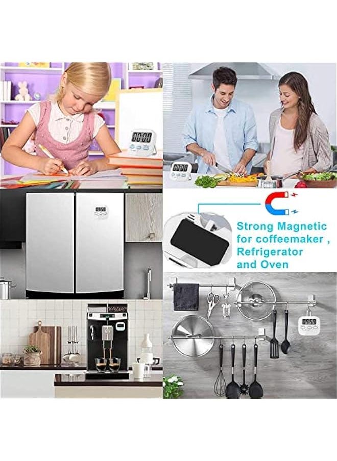 Beauenty - Digital Kitchen Timer,Kitchen Stopwatch,Magnetic Base,Large Digits,Countdown Stopwatch Timer,Loud Alarm,Kitchen Alarm,Back Bracket,Hanging Hole for Cooking,Shower,Bathroom,Kids - Image 1