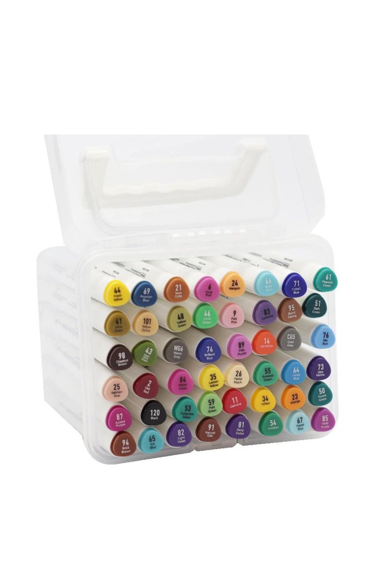 روكو قلم رسم (48 لونًا) قلم رسم فني بألوان متنوعة برأسين - Image 2