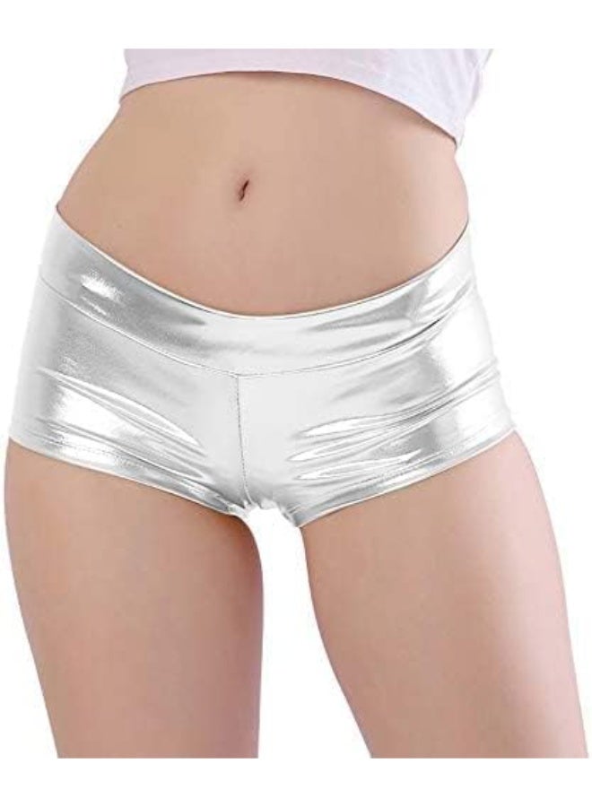 Disco Leather Shorts For Women