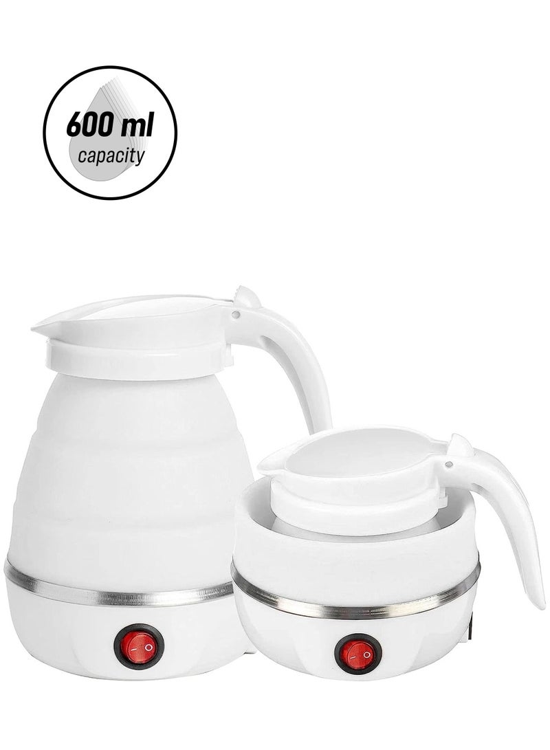 DubaiGallery Electric Kettle Silicone Foldable Water Kettles Compression Leak proof Portable Kettle 600ml Travel Mini Kettle for Household - Image 1