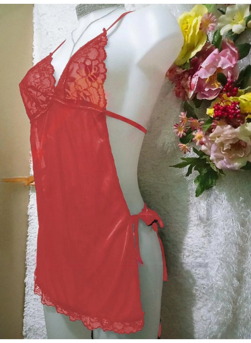 MANIKAN Women's dress Transparent Lingerie For Women  Lace Classical Deep-V Strappy Backless Teddy Babydoll - Image 5