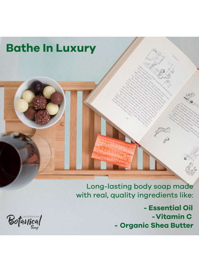 Australian Botanical Soap, Vitamin C with Valencia Orange 6.6 oz. (187g) Soap Bar | Natural Ingredient Bar Soap | All Skin Types | Shea Butter Infused - 1 Count