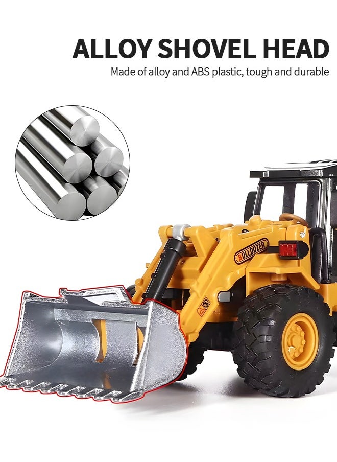 GROIC Diecast Backhoe Loader Toy, Excavator Bulldozer Car Heavy Duty Construction Vehicle Toys Digger Engineering Excavator Vehicle Gifts for Kids  - Image 4