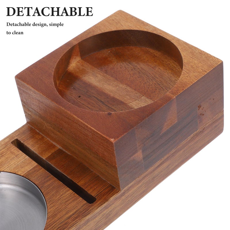 Wooden Cigar Ashtray with Whiskey Glass Holder for Home Bar Indoor Outdoor Use - Image 4
