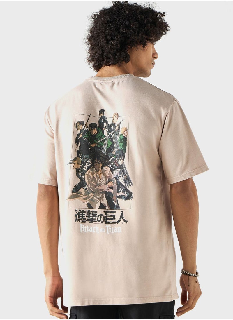 SP Characters Attack On Titan Crew Neck T-Shirt  - Image 2
