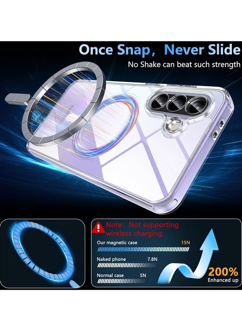 راكسوم جراب سامسونج A36 5G ثنائي الاستخدام متوافق مع MagSafe - غطاء مقاوم للصدمات والاصفرار مع واقي شاشة - حماية فائقة لهاتف سامسونج جالاكسي A36 5G (2025) - متين وأنيق ومقاوم للصدمات - Image 2