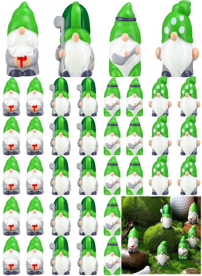 Yuntau 40 Pieces Mini Resin Gnomes Mini Resin Golf Ball Gnomes Figures Miniature Sport Figurines Bulk for Miniature Landscape Garden Birthday Decor Party Gift - Image 1