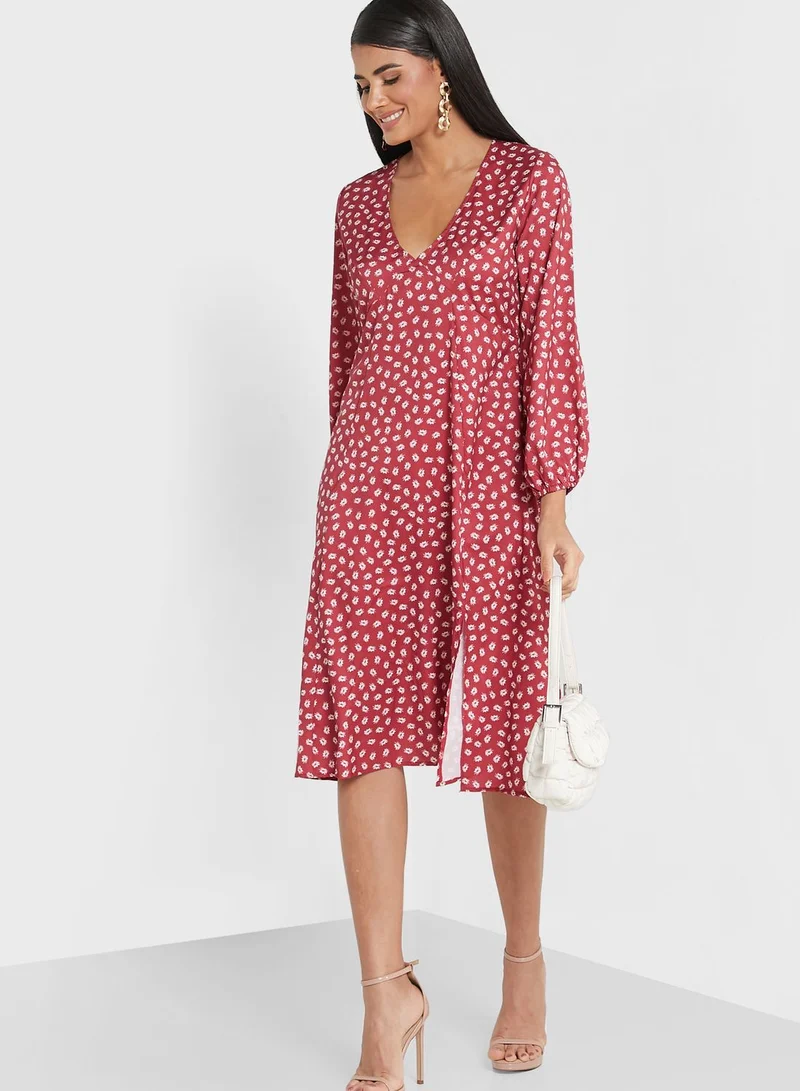 ELLA Plunge Slit Dress